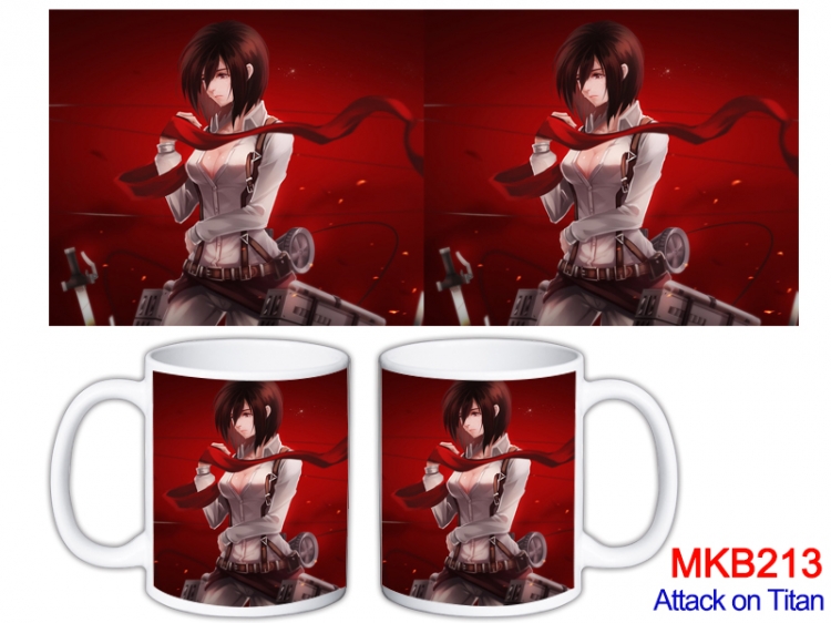 Shingeki no Kyojin Anime color printing ceramic mug cup price for 5 pcs MKB-213