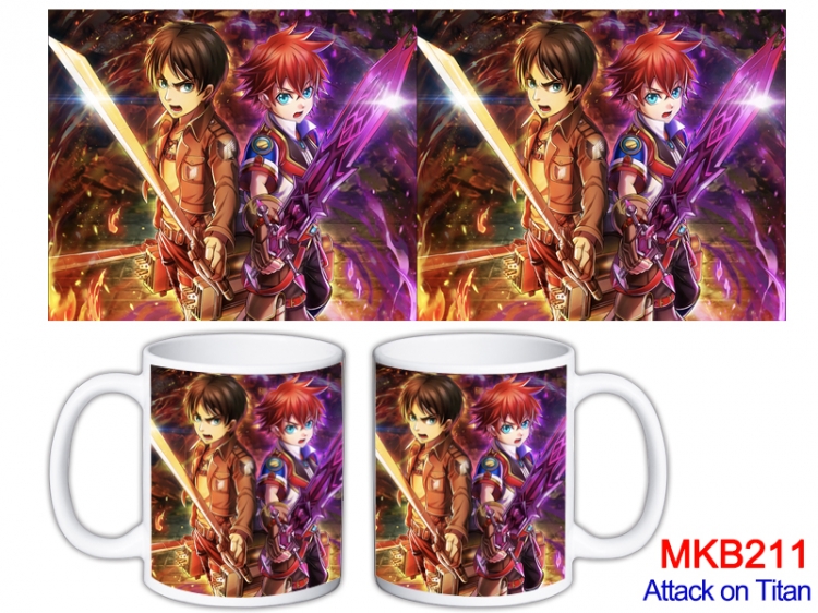 Shingeki no Kyojin Anime color printing ceramic mug cup price for 5 pcs  MKB-211