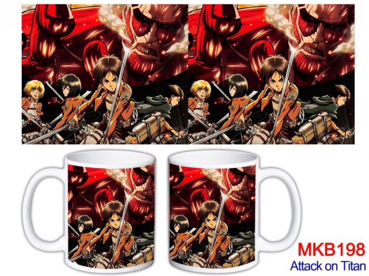 Shingeki no Kyojin Anime color printing ceramic mug cup price for 5 pcs  MKB-198