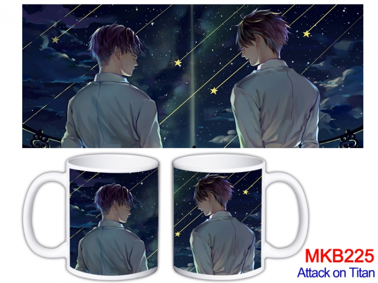 Shingeki no Kyojin Anime color printing ceramic mug cup price for 5 pcs MKB-225