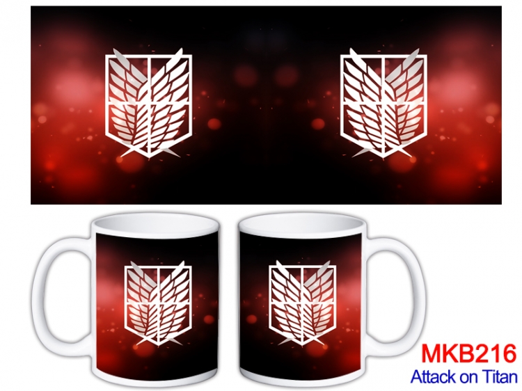Shingeki no Kyojin Anime color printing ceramic mug cup price for 5 pcs  MKB-216