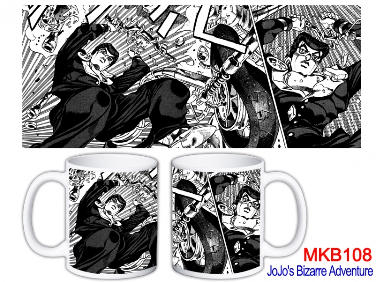 JoJos Bizarre Adventure Anime color printing ceramic mug cup price for 5 pcs MKB-108