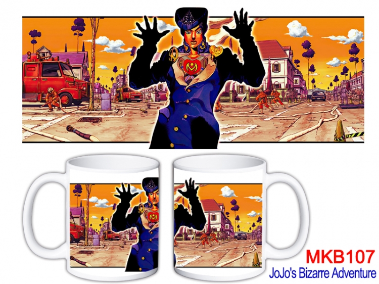 JoJos Bizarre Adventure Anime color printing ceramic mug cup price for 5 pcs MKB-107