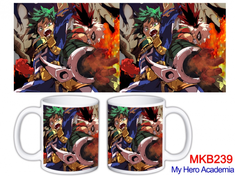 My Hero Academia Anime color printing ceramic mug cup price for 5 pcs MKB-239