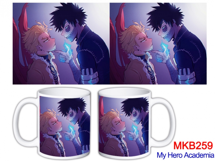 My Hero Academia Anime color printing ceramic mug cup price for 5 pcs MKB-259