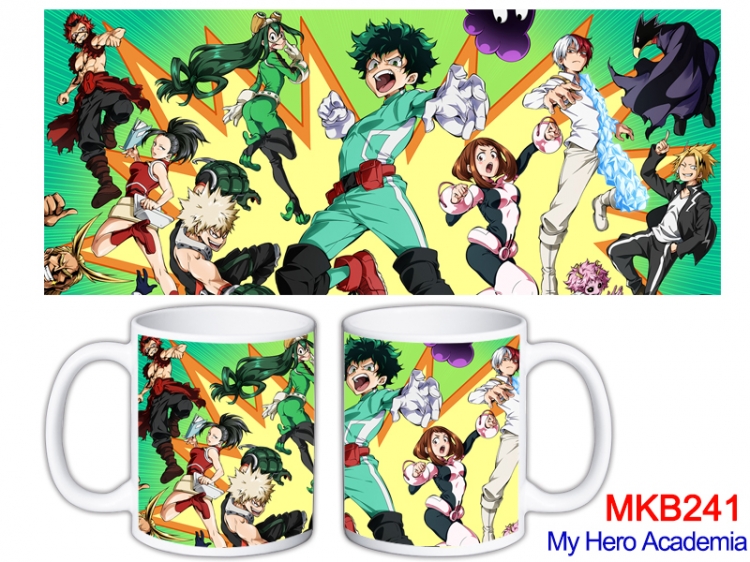 My Hero Academia Anime color printing ceramic mug cup price for 5 pcs MKB-241