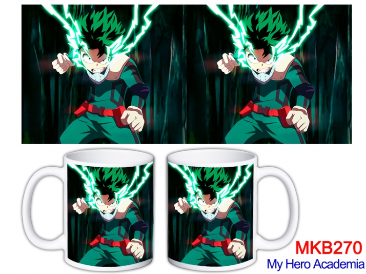 My Hero Academia Anime color printing ceramic mug cup price for 5 pcs MKB-270