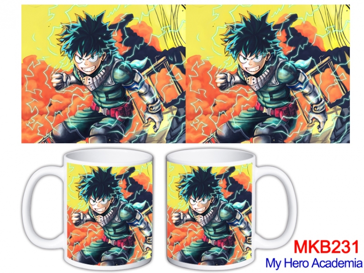 My Hero Academia Anime color printing ceramic mug cup price for 5 pcs MKB-231