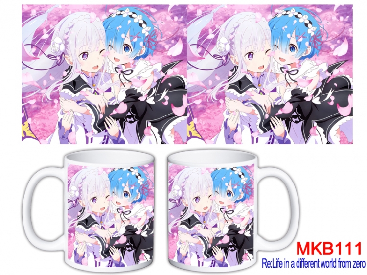 Re:Zero kara Hajimeru Isekai Seikatsu Anime color printing ceramic mug cup price for 5 pcs   MKB-111