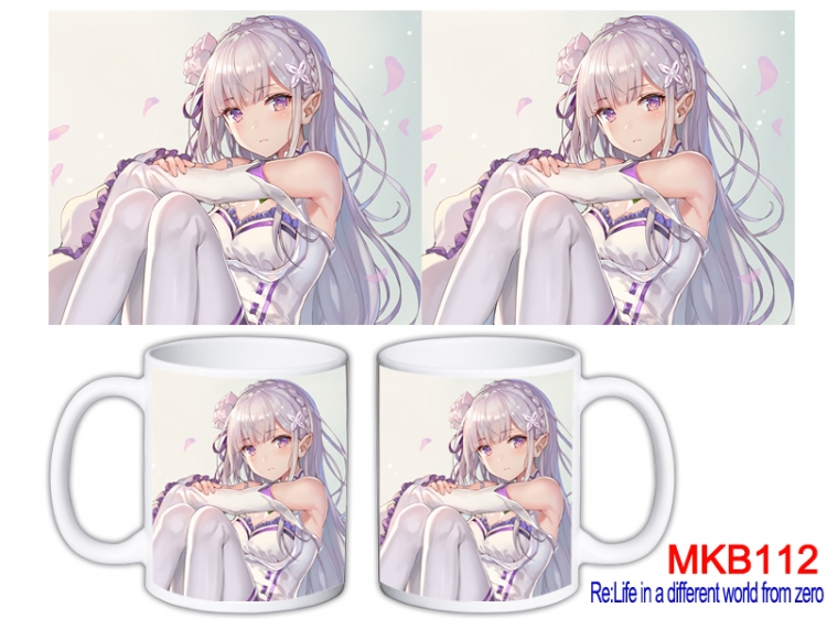 Re:Zero kara Hajimeru Isekai Seikatsu Anime color printing ceramic mug cup price for 5 pcs MKB-112