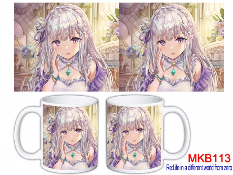 Re:Zero kara Hajimeru Isekai Seikatsu Anime color printing ceramic mug cup price for 5 pcs MKB-113