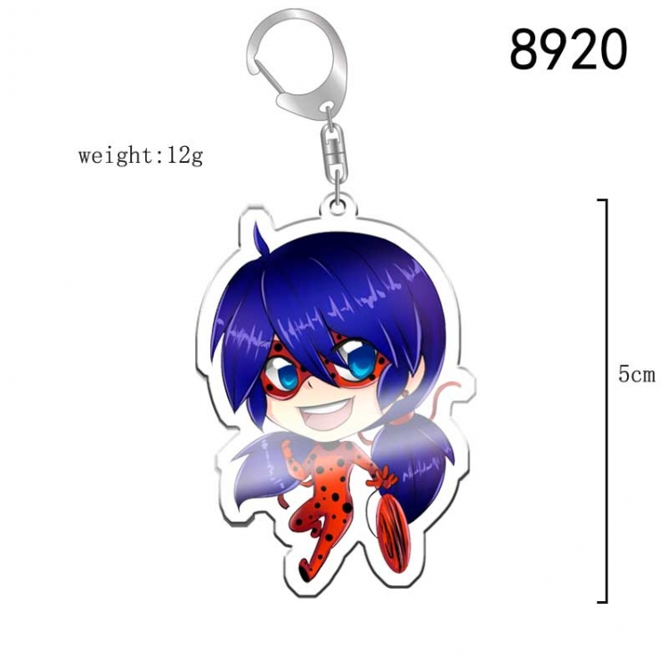 Ladybug Girl  Anime acrylic Key Chain  price for 5 pcs 8920