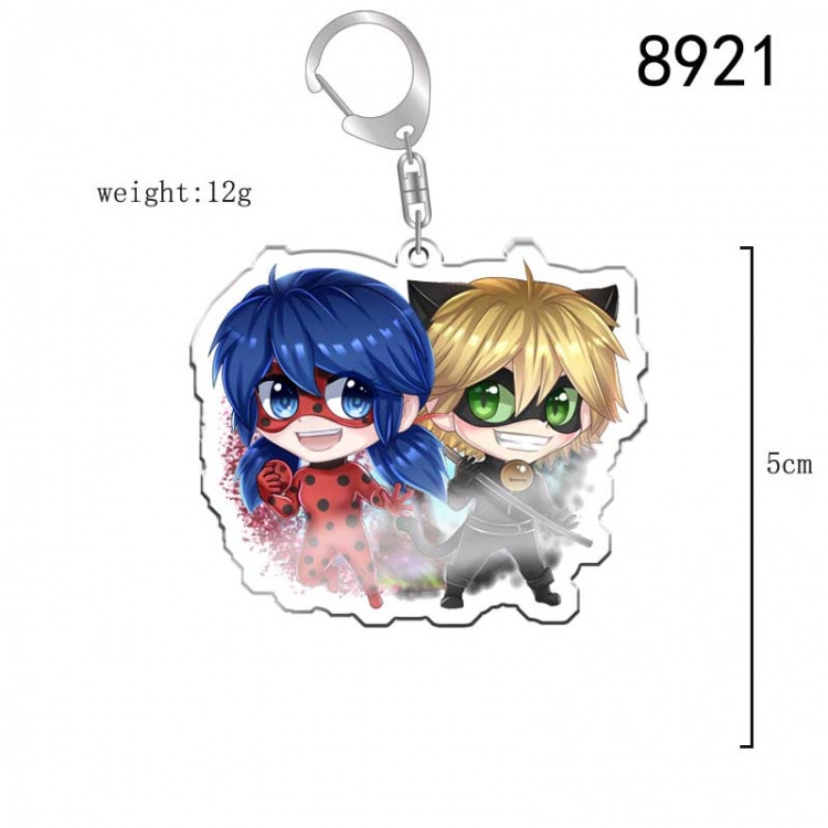 Ladybug Girl Anime acrylic Key Chain  price for 5 pcs 8921