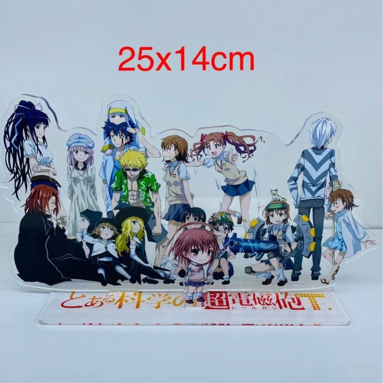 Toaru Kagaku no Railgun Anime  acrylic big Standing Plates Keychain 25x14