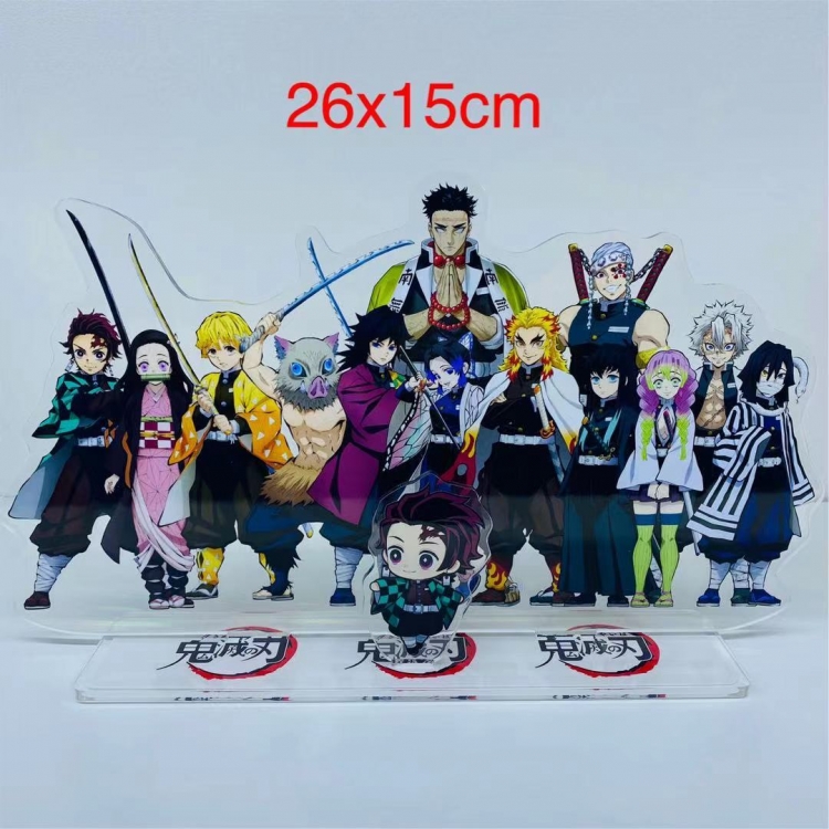  Demon Slayer Kimets Anime  acrylic big Standing Plates Keychain 26x15