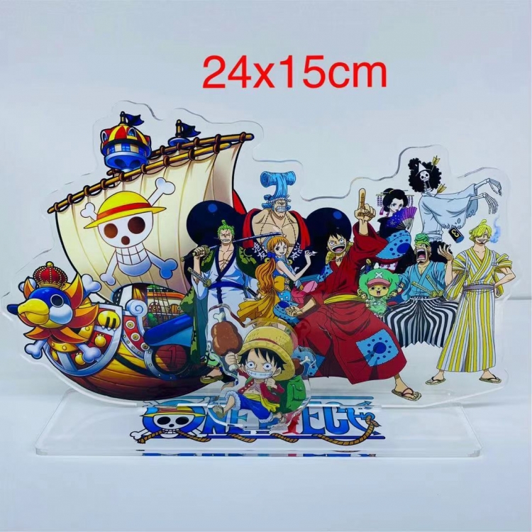 One Piece Anime  acrylic big Standing Plates Keychain 24x15
