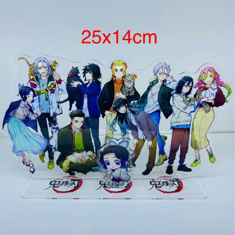  Demon Slayer Kimets Anime  acrylic big Standing Plates Keychain 25x14