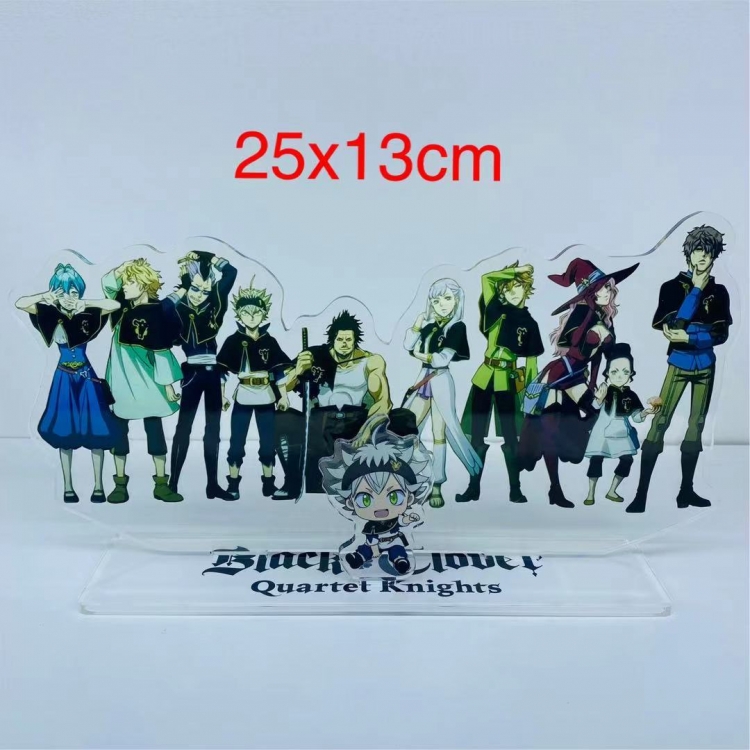 Black clover Anime  acrylic big Standing Plates Keychain  25x13