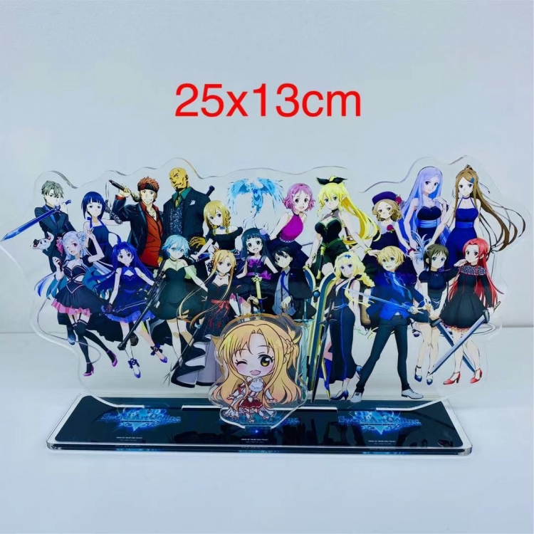 Sword Art Online Anime  acrylic big Standing Plates Keychain 25x13