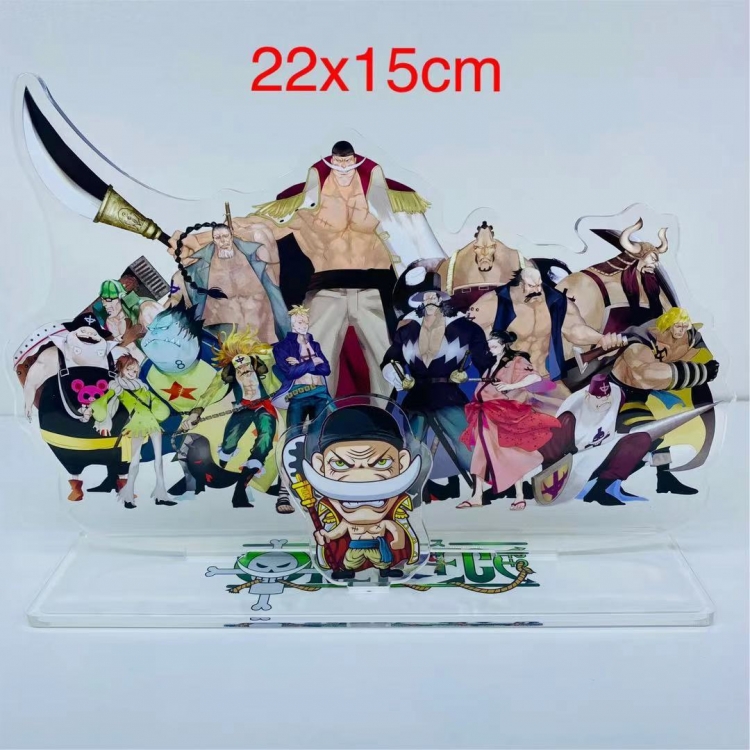 One Piece Anime  acrylic big Standing Plates Keychain 22x15