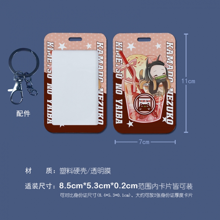  Demon Slayer Kimets  3D embossed hard shell card holder badge keychain  price for 5 