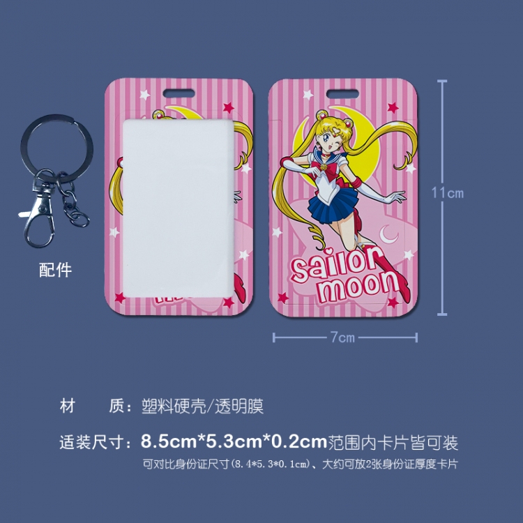sailormoon 3D embossed hard shell card holder badge keychain  price for 5 pcs