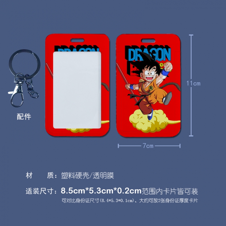 DRAGON BALL 3D embossed hard shell card holder badge keychain  price for 5 pcs
