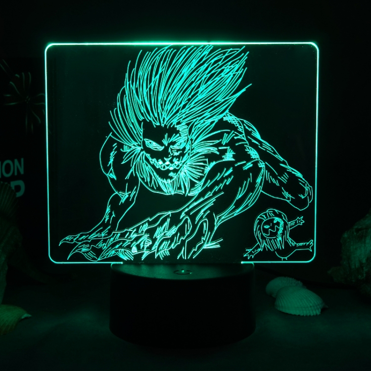 Demon Slayer Kimets 3D night light USB touch switch colorful acrylic table lamp BLACK BASE  90-22