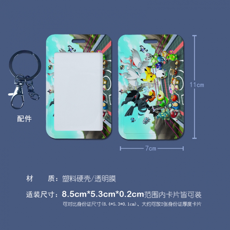 Pokemon 3D embossed hard shell card holder badge keychain  price for 5 pcs