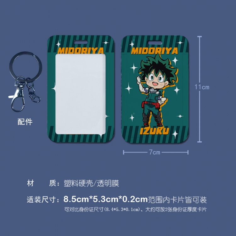 My Hero Academia  3D embossed hard shell card holder badge keychain  price for 5 pcs