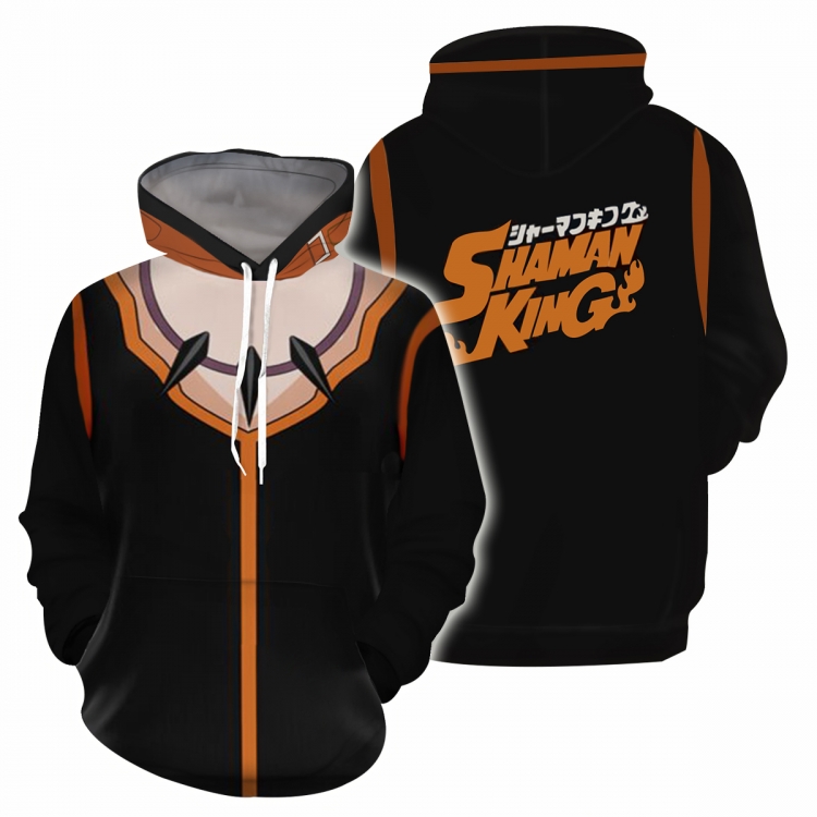 Shaman King  Hooded jacket hip-hop zipperless sweatshirt S-5XL  price for 2 pcs three days in advance  style B