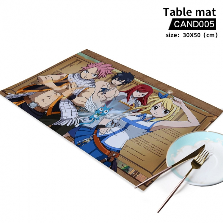 Fairy tail Animal printing CAND005 placemat table mat 30x50cm can be customized as a single model