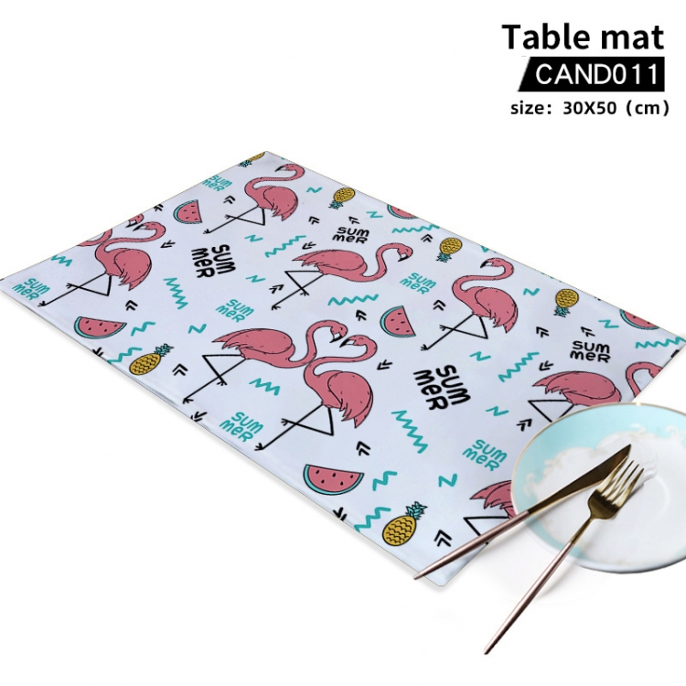 Flamingo Animal printing placema CAND011t table mat 30x50cm can be customized as a single model