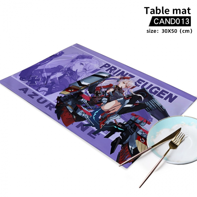 Azur Lane  Animal printing placemat CAND013 table mat 30x50cm can be customized as a single model