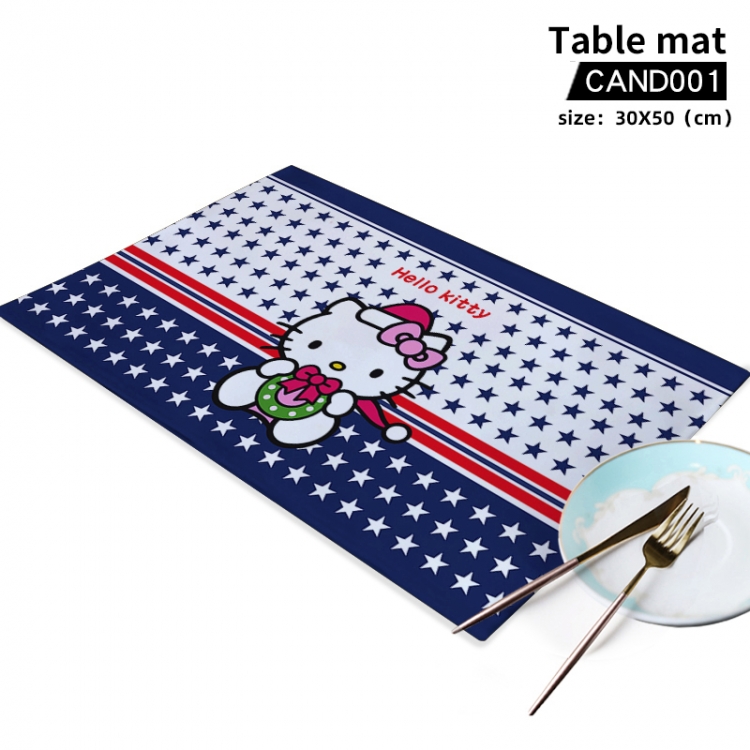 Hello Kitty Animal printing placemat table mat 30x50cm can be customized as a single model CAND001