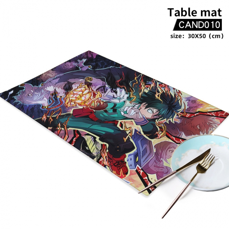 My Hero Academia Animal printing placemat table mat 30x50cm can be customized as a single model CAND010