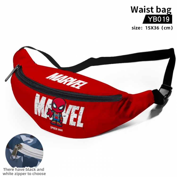 Spiderman Canvas outdoor sports belt bag can be customized as a single model YB019