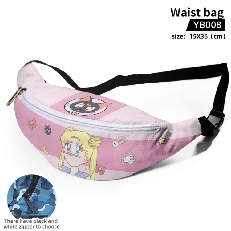 sailormoon Canvas outdoor sports belt bag can be customized as a single model YB008