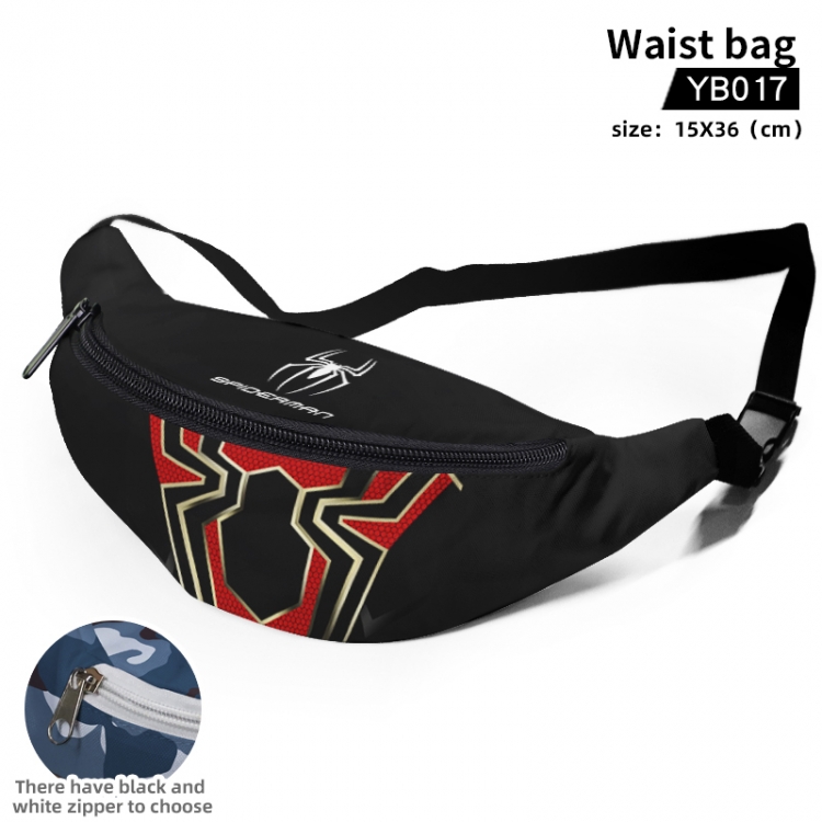Spiderman Canvas outdoor sports belt bag can be customized as a single model YB017