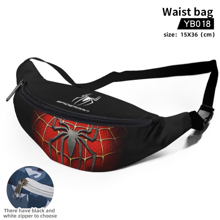 Spiderman Canvas outdoor sports belt bag can be customized as a single model YB018