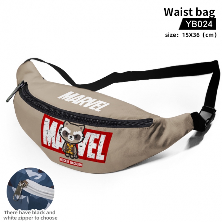 Rocket Raccoon Canvas outdoor sports belt bag can be customized as a single model YB024