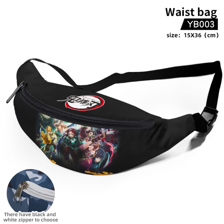 Demon Slayer Kimets Canvas outdoor sports belt bag can be customized as a single model YB003