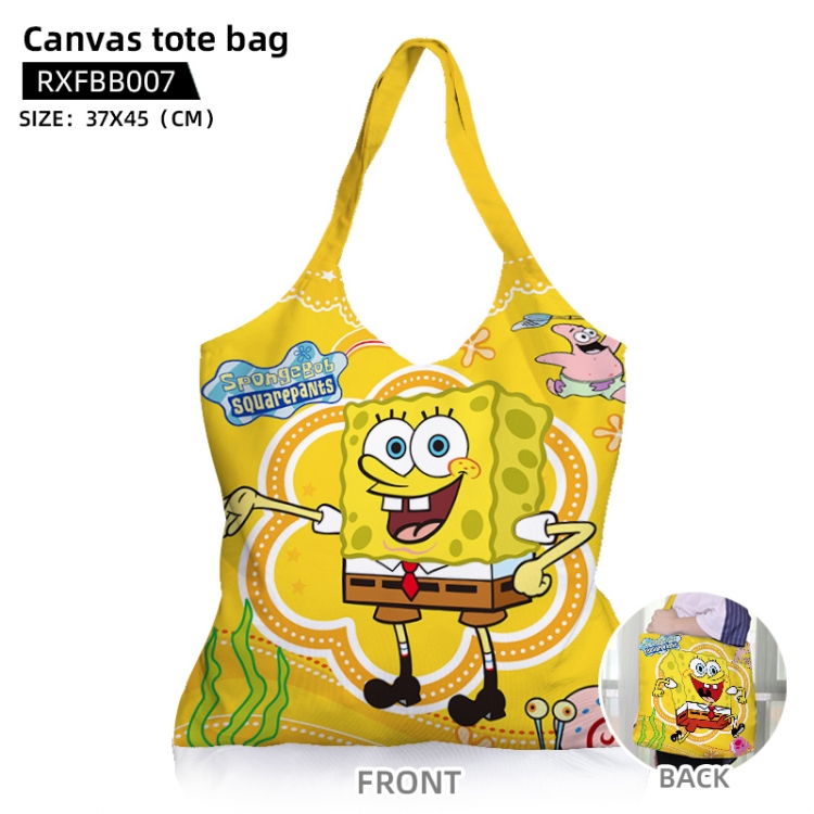 SpongeBob Anime Japanese canvas bag can be customized as a single model RXFBB007