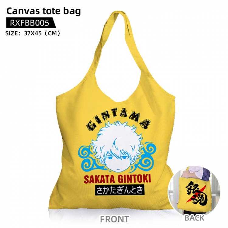 Gintama Anime Japanese canvas bag can be customized as a single model RXFBB005