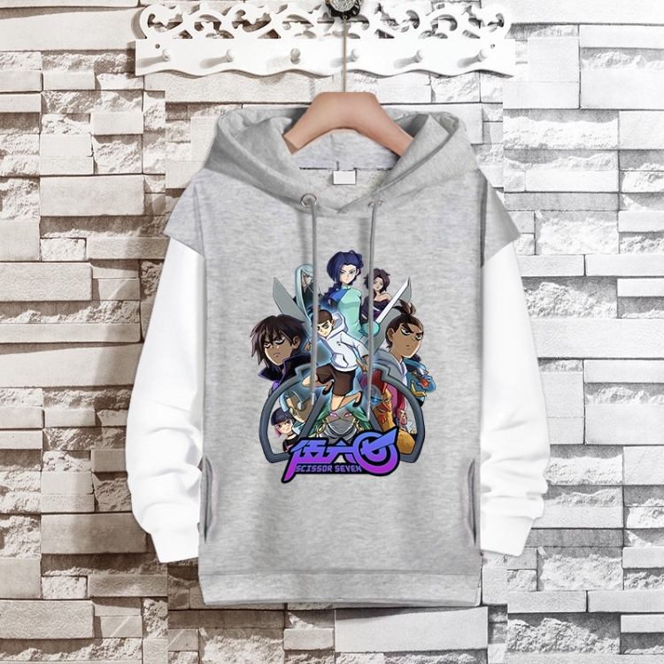 Scissor Seven  Anime fake two-piece thick hooded sweater from S to 3XL