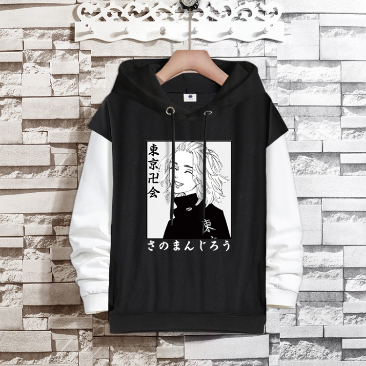 Tokyo Revengers  Anime fake two-piece thick hooded sweater from S to 3XL