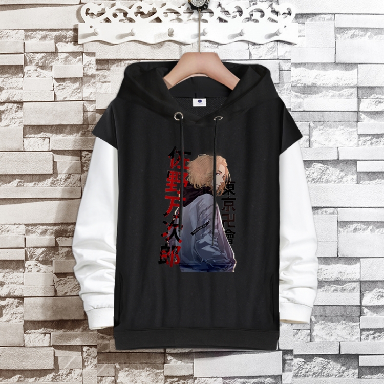 Tokyo Revengers  Anime fake two-piece thick hooded sweater from S to 3XL