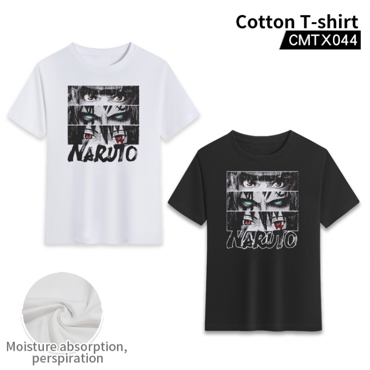 Naruto Anime cotton color printing short-sleeved T-shirt fromXS to 3XL, black and white 2 colors available CMTX044