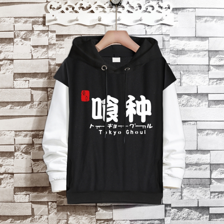 Tokyo Ghoul Anime fake two-piece thick hooded sweater from S to 3XL