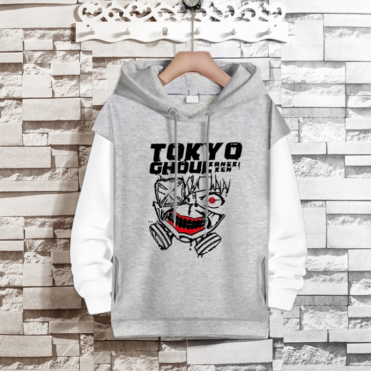 Tokyo Ghoul Anime fake two-piece thick hooded sweater from S to 3XL